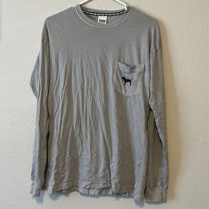 One sleeve gray Pink shirt